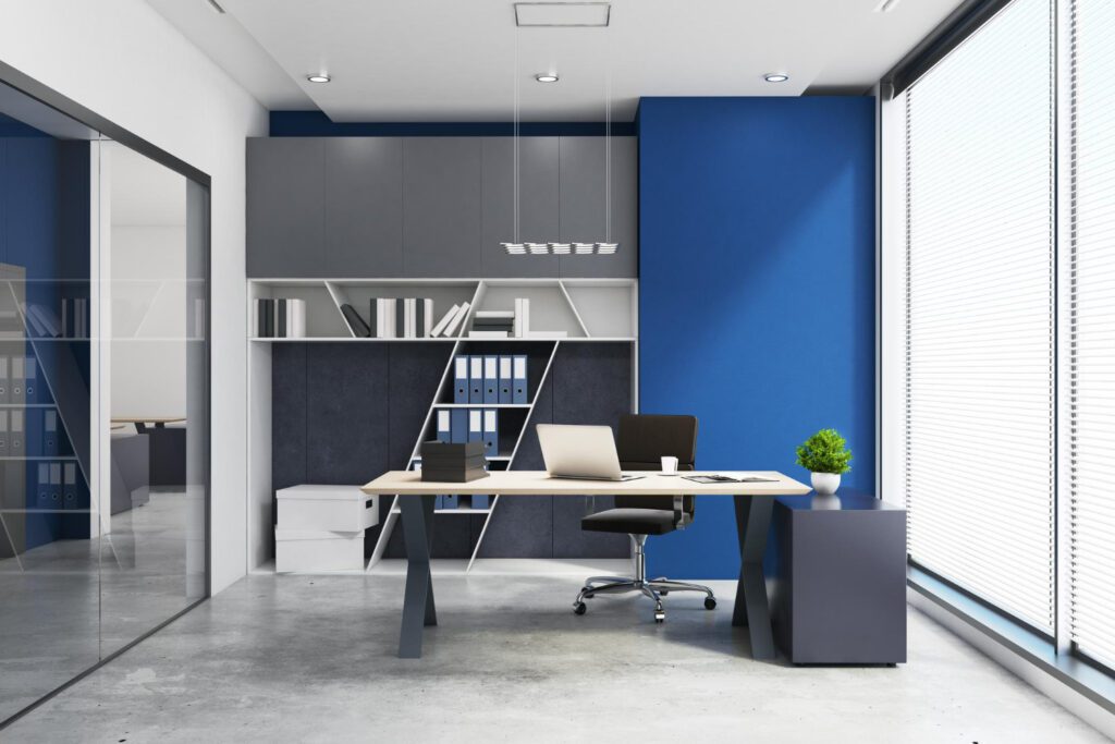 Modern luxury corporate office interior design and turnkey fit out by Interior fit out Company in Dubai